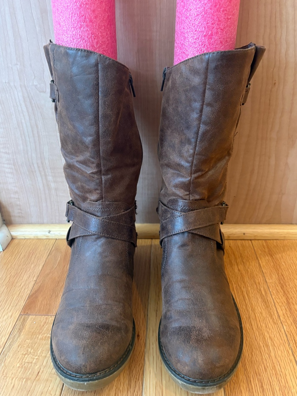Vintage Baretraps Womens Harly Brown Motorcycle Boots SIZE 10 M